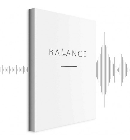 Tablou - Balance of Words (1-part) - Black English Text on White