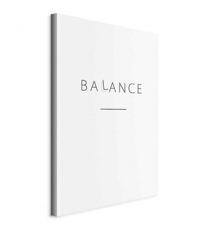 Seinapilt - Balance of Words (1-part) - Black English Text on White