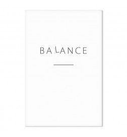 Paveikslas - Balance of Words (1-part) - Black English Text on White