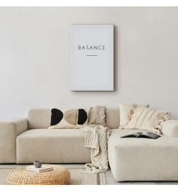 Cuadro - Balance of Words (1-part) - Black English Text on White