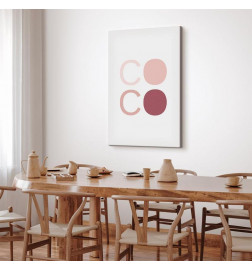 Schilderij - Pink Coco (1 Part) Vertical