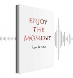 Leinwandbild - Unique Moment (1-part) - English Text on White Background