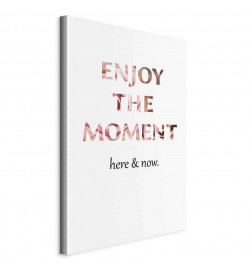 Canvas Print - Unique Moment (1-part) - English Text on White Background