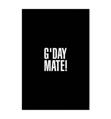 Schilderij - Gday Mate (1 Part) Vertical