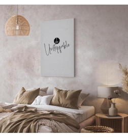 Schilderij - I Am Unstoppable (1 Part) Vertical