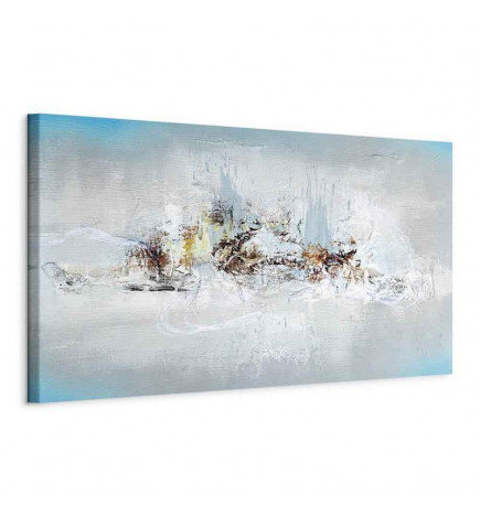 Schilderij - Winter Outside the Window (1 Part) Narrow