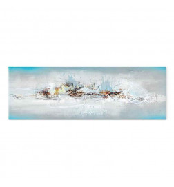 Schilderij - Winter Outside the Window (1 Part) Narrow