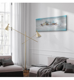 Schilderij - Winter Outside the Window (1 Part) Narrow