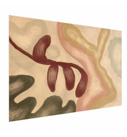 Plakāts - Colorful Shapes - worn figures in lime wash technique