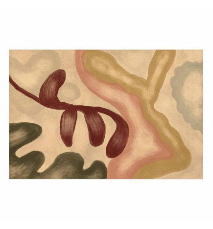 Plakat - Colorful Shapes - worn figures in lime wash technique