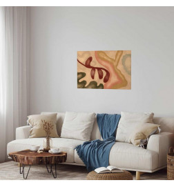 Plakat - Colorful Shapes - worn figures in lime wash technique