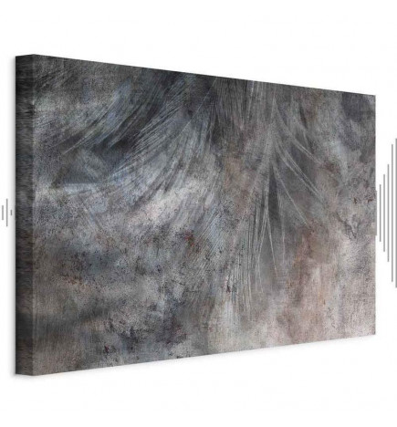 Schilderij - Grey Feather (1 Part) Wide