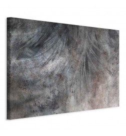 Schilderij - Grey Feather (1 Part) Wide