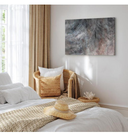 Canvas Print - Grey Feather (1 Part) Wide