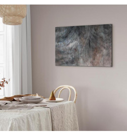 Schilderij - Grey Feather (1 Part) Wide