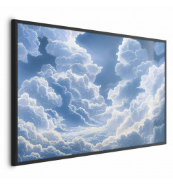 Poster - Blue Sky Breaking Through White, Fluffy Clouds