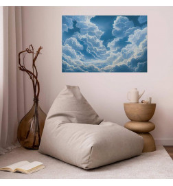 Plakat - Blue Sky Breaking Through White, Fluffy Clouds