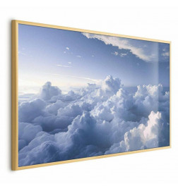Poster - Aerial Landscapes: Sunbeams Illuminating Puffy Cloud Formations