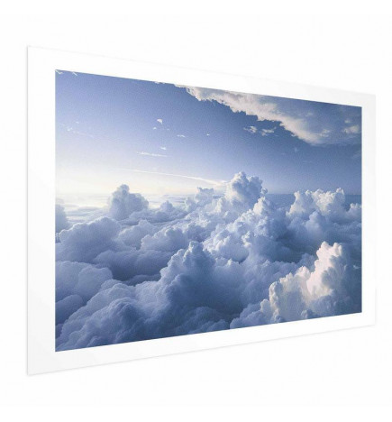 Poster - Aerial Landscapes: Sunbeams Illuminating Puffy Cloud Formations