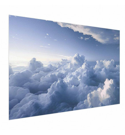 Juliste - Aerial Landscapes: Sunbeams Illuminating Puffy Cloud Formations