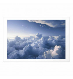 Poster - Aerial Landscapes: Sunbeams Illuminating Puffy Cloud Formations
