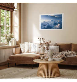 Poster - Aerial Landscapes: Sunbeams Illuminating Puffy Cloud Formations