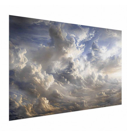 Poster - Golden Reflections on Clouds Announcing Dusk