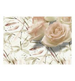 Fotomurale tra i rami delle rose bianche - arredalacasa