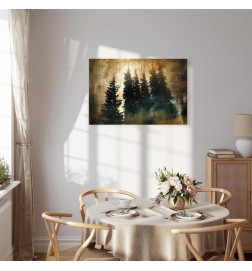 Schilderij - Stately Spruces (1 Part) Wide