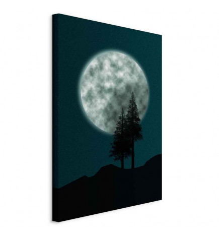 Schilderij - Beautiful Full Moon (1 Part) Vertical