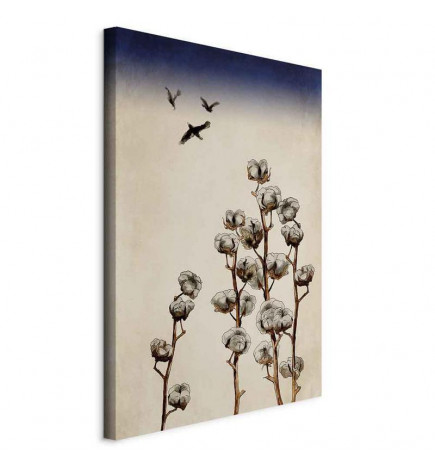 Schilderij - Cotton Branches (1 Part) Vertical