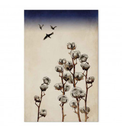 Schilderij - Cotton Branches (1 Part) Vertical