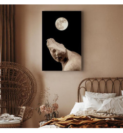 Quadro - Moon and Statue (1 Part) Vertical