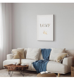 Schilderij - Love Is Strength (1 Part) Vertical