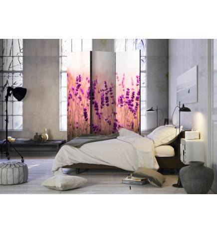 3-teiliges Paravent - Lavender in the Rain [Room Dividers]