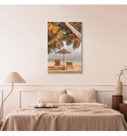 Schilderij - Palm Umbrella (1 Part) Vertical