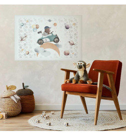 Poster - Bear in a Race Car