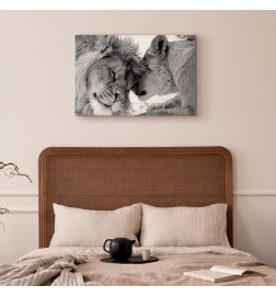 Schilderij - Lions Love