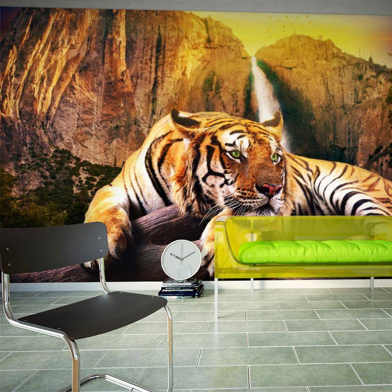 Fotomurale con una tigre cm. 400x70 - Arredalacasa