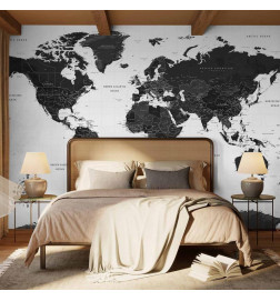 Fototapetas - Black and White Map