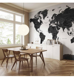Foto tapete - Black and White Map