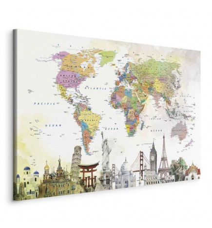 Schilderij - Wonders of the World (1 Part) Wide