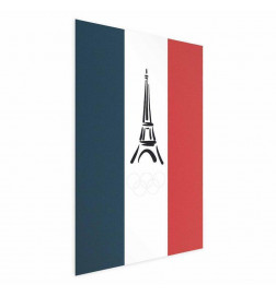 Plakatas - Graphic Eiffel Tower Against the French Flag
