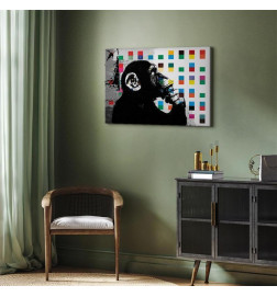 Tableau - Banksy The Thinker Monkey