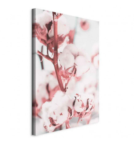 Schilderij - Blooming Cotton (1 Part) Vertical