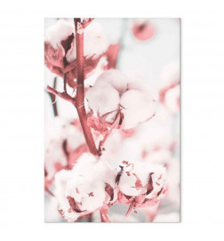 Leinwandbild - Blooming Cotton (1 Part) Vertical