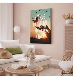 Canvas Print - A True Love Story Never Ends (1 Part) Vertical