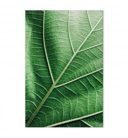 Schilderij - Malachite Leaf (1 Part) Vertical
