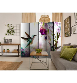 Paravent - Hummingbirds and Flowers II