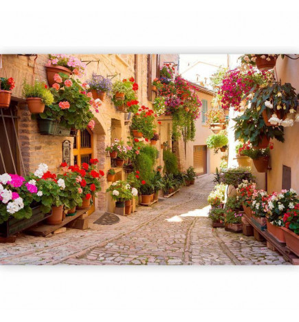 Fotobehang - The Alley in Spello (Italy)